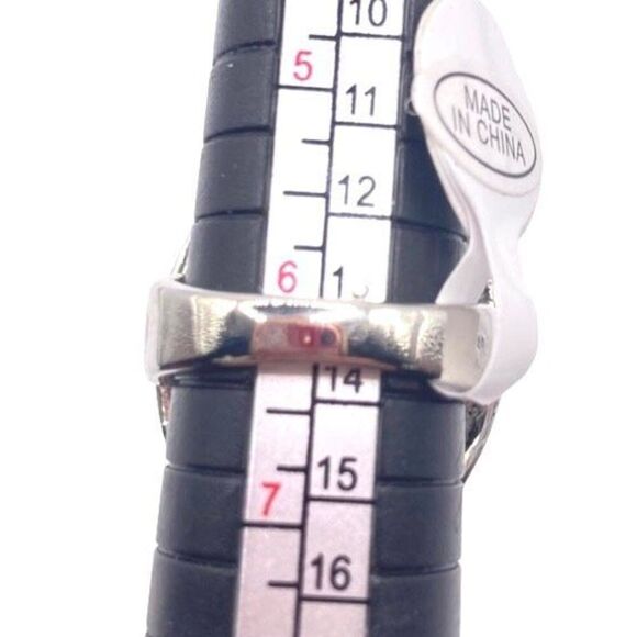 Mixed metal hammered textured chunky ring size 6 - Picture 4 of 4